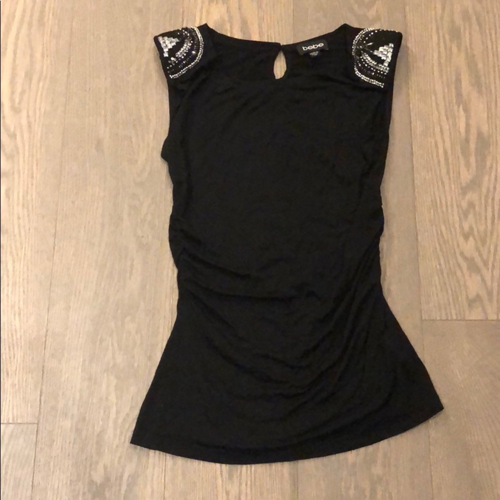 Bebe tank top crystal embellishment